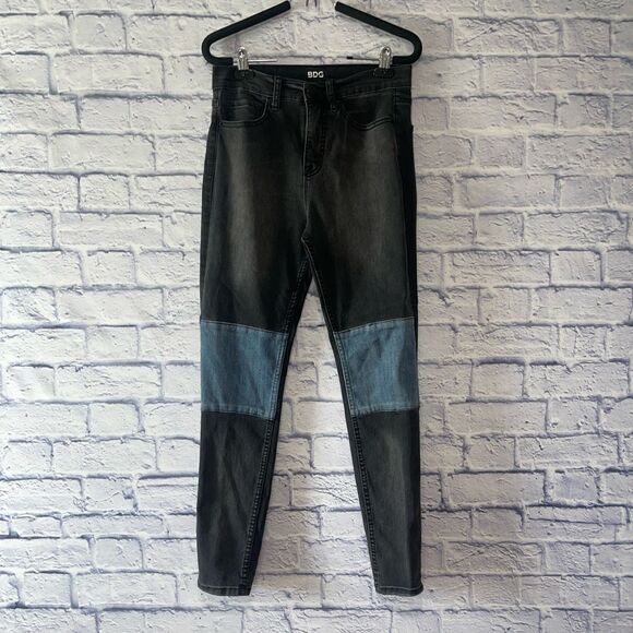 BDG high rise twig ankle jeans with knee patches - Picture 2 of 11